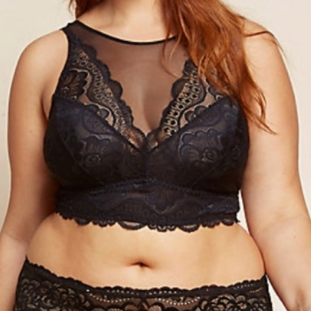 Lovesick Black Lace and Mesh Bralette